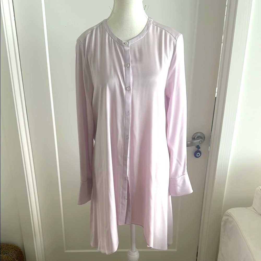 Marissa Webb Lavender Button-Up Shirt Dress or Top size M